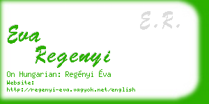 eva regenyi business card